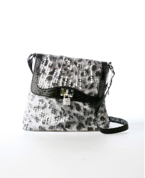 Lili Bou Leopard Sequin Cross Body Bag