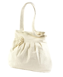 Petal Dolls Ivory Flower Tote