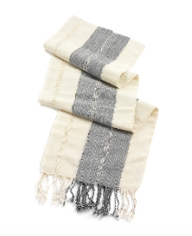 Petal Dolls Beige Grey Tassle Scarf