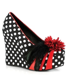 Bettie Page Edna Wedge With Feather