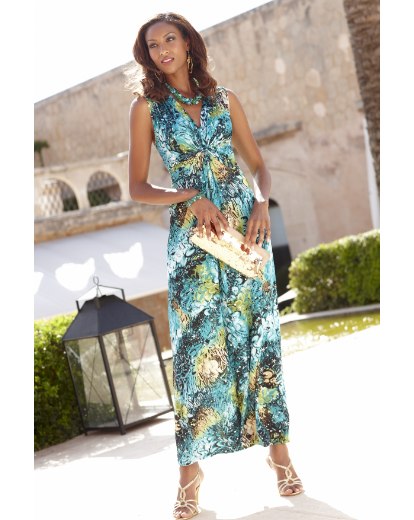 Joanna Hope Twist Front Print Maxi Dress