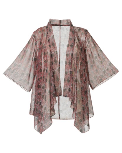 Georgette Print Kimono Jacket Georgette Print Kimono Jacket