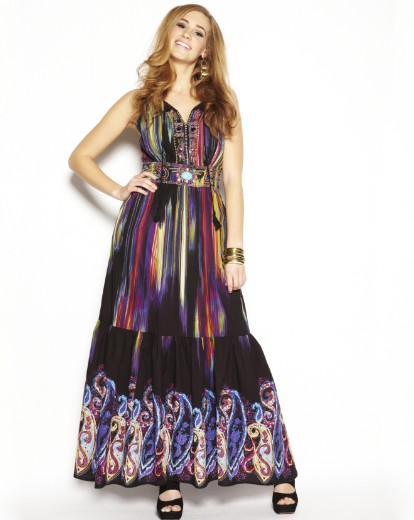 Rise maxi dress plus size