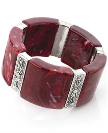 Petal Dolls Burgundy Block Bracelet
