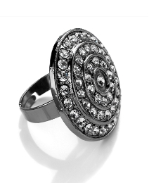 Petal Dolls Black Crystal Ring