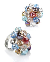 Petal Dolls Multi Glass Bead Ring