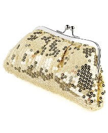 Accessories Gold Sequin Clutch Bag