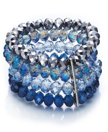 Funky Jewellery Blue Glass Cuff Bracelet