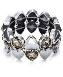 Funky Jewellery Double Heart Cuff