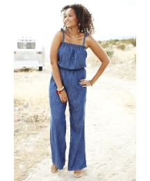 Soft denim jumpsuit