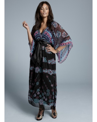 Zandra Rhodes Kimono Maxi Dress