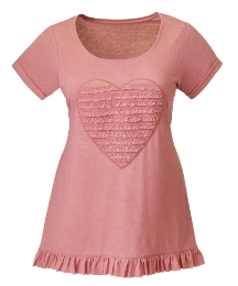 Pink heart T shirt