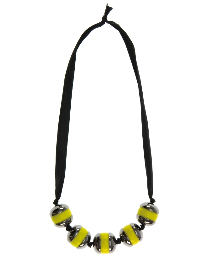 French Connection Metal Capped Necklace