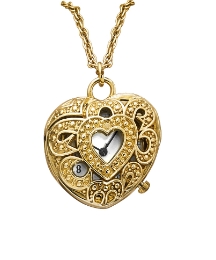 Heard shaped ladies pendant watch