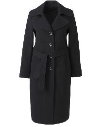 Plus size black overcoat