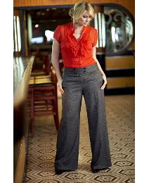 Plus size wide leg trousers
