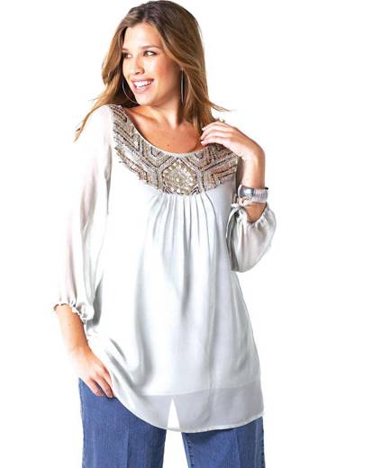 Anna Scholz Sequin Trim Tunic