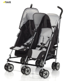 Hauck Turbo Duo Twin Buggy in Grey