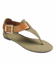 Angel Ribbons Canvas Trim Sandals E Fit