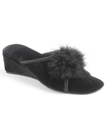 Free-Step Wedge Slipper E Fit BLAC