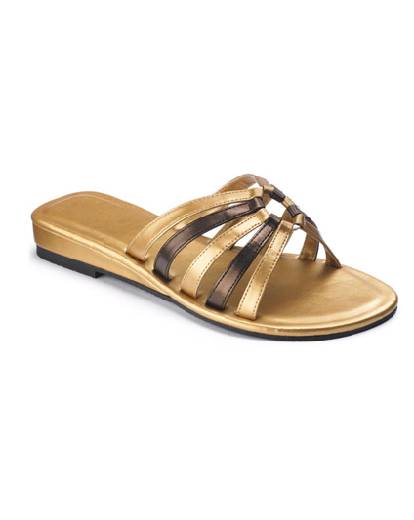 The Shoe Tailor Multi Strap Mule E BRONZE/MULTICOLOURED