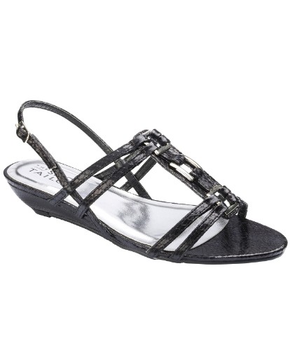 The Shoe Tailor Wedge Sandal BLAC