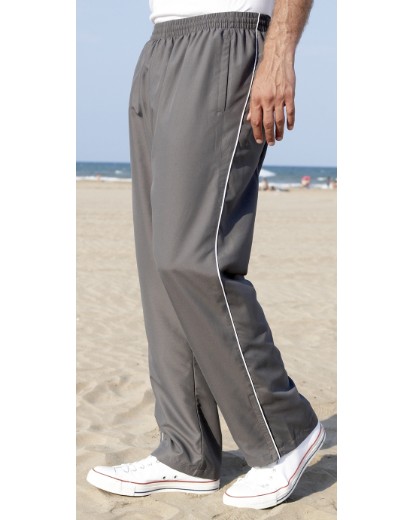 From Resume. Side pockets. Elasticated waistband. Drawcord from waistband. Piping detail to leg. Mac...