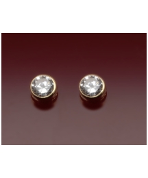 9ct Round Cubic Zirconia Stud Earring