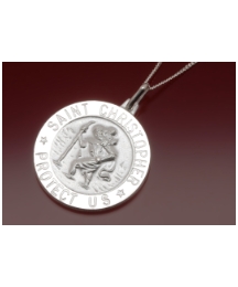 Sterling Silver St Christopher Necklace Sterling Silver St Christopher Necklace