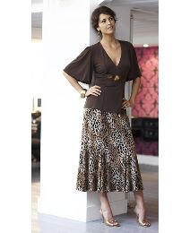 Marisota plus size animal print skirt