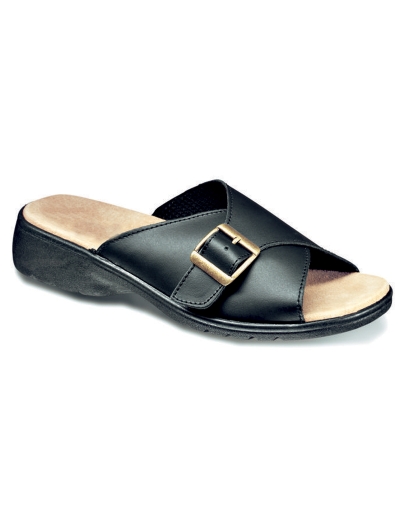 Free-Step Buckle Mule D/E BLAC