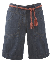 Pasazz.net Favorite - Denim Shorts with Plaited Belt