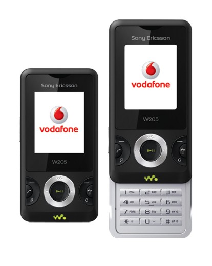 Vodafone Sony Ericsson W205 Tessa Black. 1.3MP camera; Walkman  Media Player; Bluetooth; Vodafone Li...