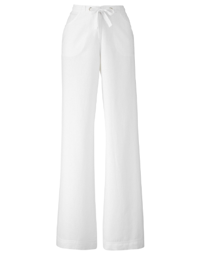 white linen blend trousers plus size
