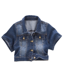 Crop Button Up Denim Jacket
