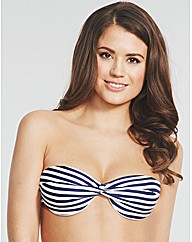 Preppy Stripe Bandeau Bikini Top