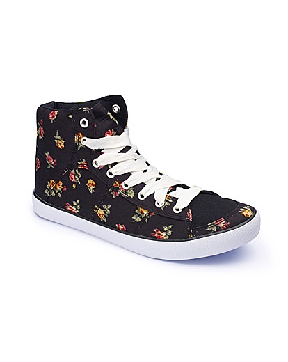 Joe Browns Floral Hi Top Trainers E Fit