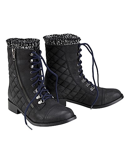 Joe Browns Quilted Lace Up Boot E Fit