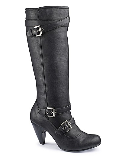 Heavenly Soles Buckle Hi Leg Boot E Fit