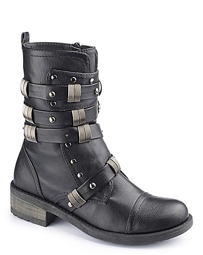 Dolcis Strappy Studded Boot E Fit