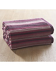 Pair Of Striped Bath Towels