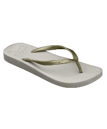 Gumbies Beige and Gold Fish Flop