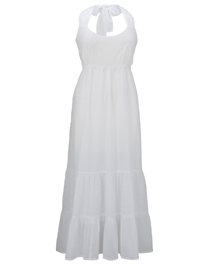 white broderie anglaise maxi dress
