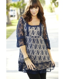 Contrast Lace Tunic