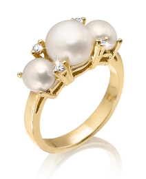 Freshwater Pearl & Cubic Zirconia Ring at Fashion World Catalogue Freshwater Pearl & Cubic Zirconia Ring.
