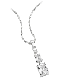 Silver-Plated Cubic Zirconia Pendant at Fashion World Catalogue Silver-Plated Cubic Zirconia Pendant.