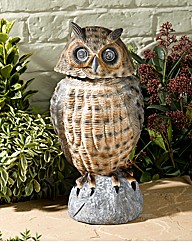 Brown Owl Solar Light with Moving Head