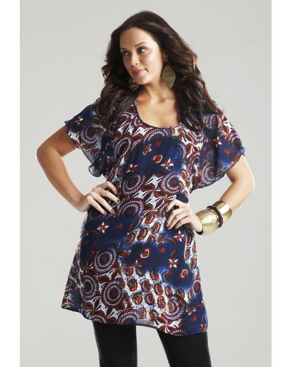 Simply Be Print Tunic Length 33in
