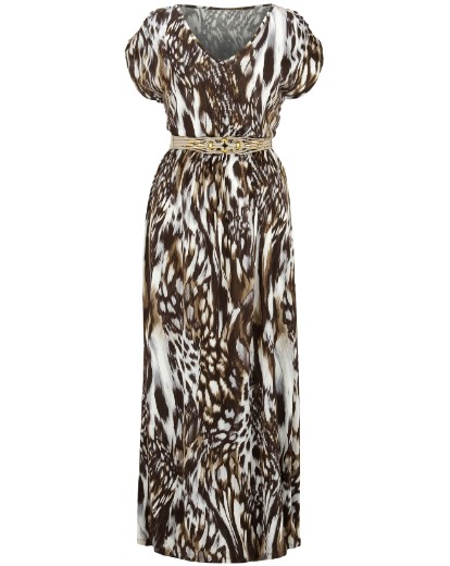 Animal print maxi dress