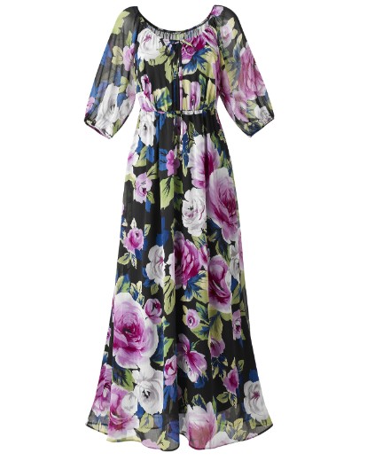 Gypsy style floral maxi dress